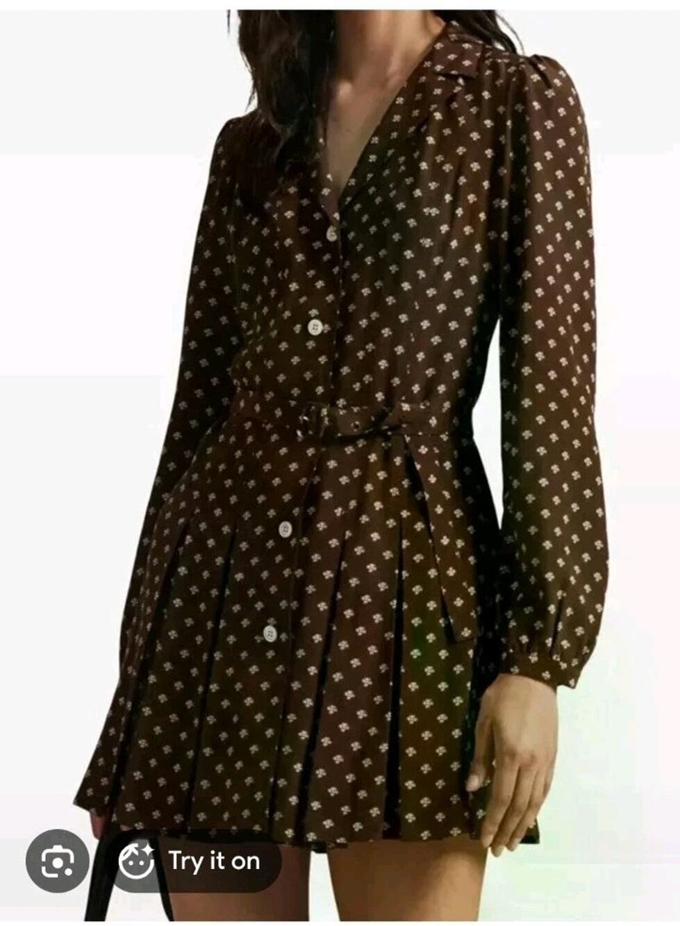 Polo Ralph Lauren Floral Printed Silk Mini Dress SZ 00 Button Up Cottagecore